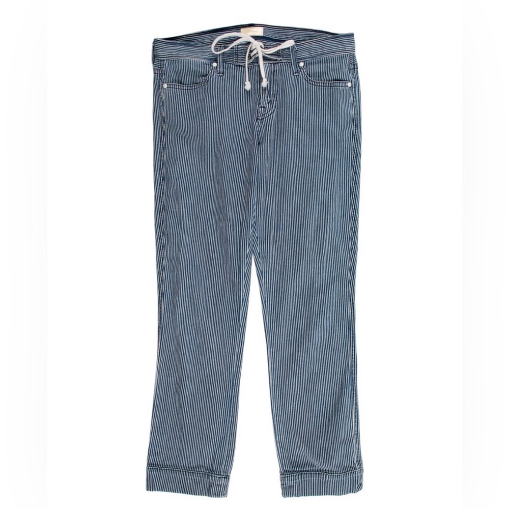 MOTHER Striped Denim Jeans